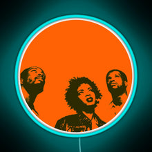 Load image into Gallery viewer, Fugees Minimal RGB neon sign lightblue 