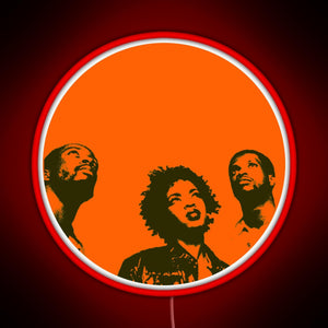 Fugees Minimal RGB neon sign red