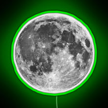 Load image into Gallery viewer, Full Moon sticker RGB neon sign green