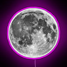 Load image into Gallery viewer, Full Moon sticker RGB neon sign  pink