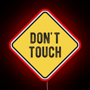 Funny Motorcycle Or Biker Helmet Design Don t Touch Warning RGB neon sign red