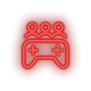 red game party video team controller led neon factory