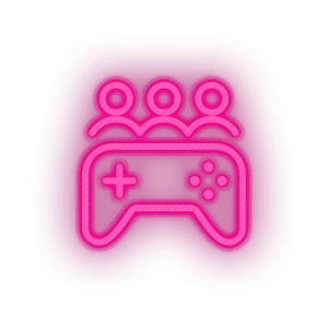 pink game party video team controller led neon factory