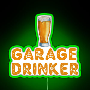 Garage Drinker RGB neon sign green