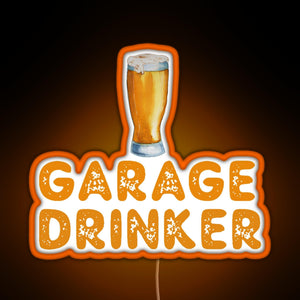 Garage Drinker RGB neon sign orange