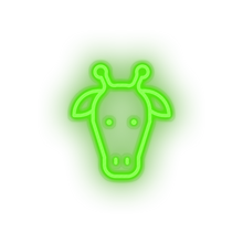 Load image into Gallery viewer, green giraffe led animal cartoon fauna giraffe head herbivore zoo neon factory
