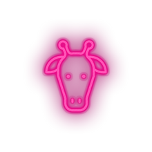 Load image into Gallery viewer, pink giraffe led animal cartoon fauna giraffe head herbivore zoo neon factory