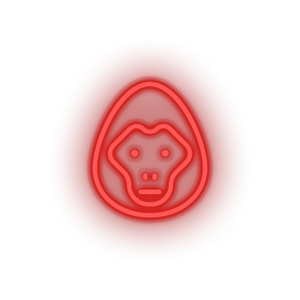 red gorilla led animal cartoon fauna gorilla herbivore monkey zoo neon factory