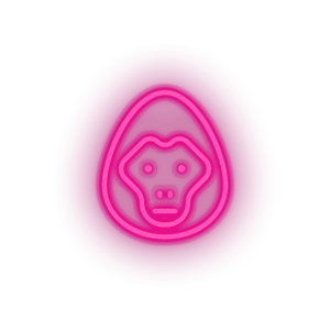 pink gorilla led animal cartoon fauna gorilla herbivore monkey zoo neon factory
