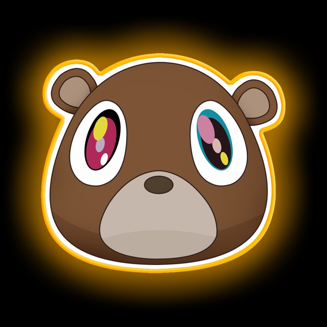Graduation bear neon sign graduation bear fan art lights