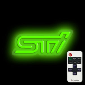 STI logo fanart neon led light mancave garage