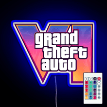 Load image into Gallery viewer, GTA 6 VI Vice City  RGB neon sign remote