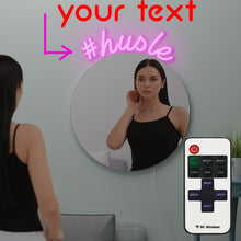 Load image into Gallery viewer, Personalized &quot;Hashtag&quot; make-up mirror LED