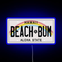 Load image into Gallery viewer, Hawaii License Plate RGB neon sign blue