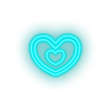 Load image into Gallery viewer, ice_blue heart led heart like love relationship romance shape valentine day neon factory