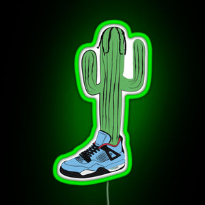 Hip Hop Cactus La Flame RGB neon sign green