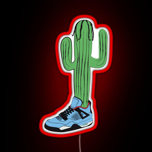 Hip Hop Cactus La Flame RGB neon sign red