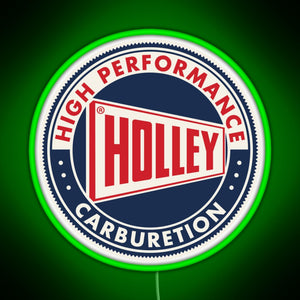 Holley High Performance Carburetion RGB neon sign green