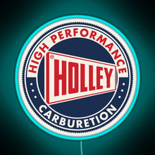 Load image into Gallery viewer, Holley High Performance Carburetion RGB neon sign lightblue 