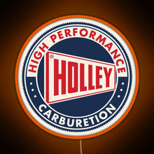 Load image into Gallery viewer, Holley High Performance Carburetion RGB neon sign orange