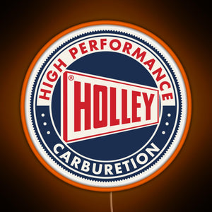 Holley High Performance Carburetion RGB neon sign orange