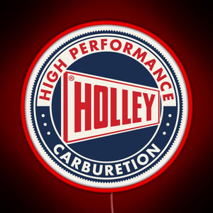 Holley High Performance Carburetion RGB neon sign red
