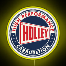 Load image into Gallery viewer, Holley High Performance Carburetion RGB neon sign yellow