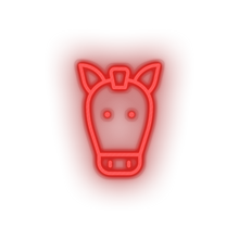 Load image into Gallery viewer, red horse led animal cartoon farm fauna herbivore horse zoo neon factory