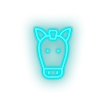 Load image into Gallery viewer, ice_blue horse led animal cartoon farm fauna herbivore horse zoo neon factory