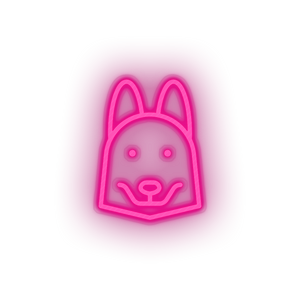 pink husky_dog led animal carnivore cartoon fauna husky dog pet zoo neon factory