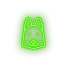 Load image into Gallery viewer, green husky_dog led animal carnivore cartoon fauna husky dog pet zoo neon factory