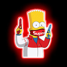 Load image into Gallery viewer, DIY neon sign bart simpson