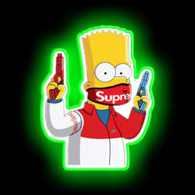 Load image into Gallery viewer, Bart simpson neon light