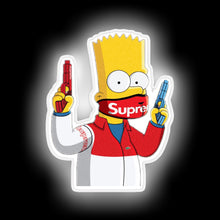 Load image into Gallery viewer, Hypebeast supreme Bart Simpson light