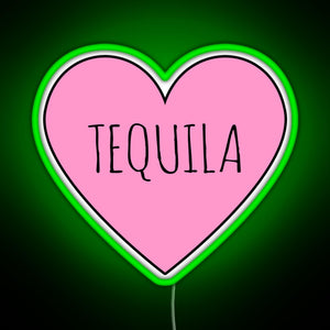 I Love Tequila RGB neon sign green