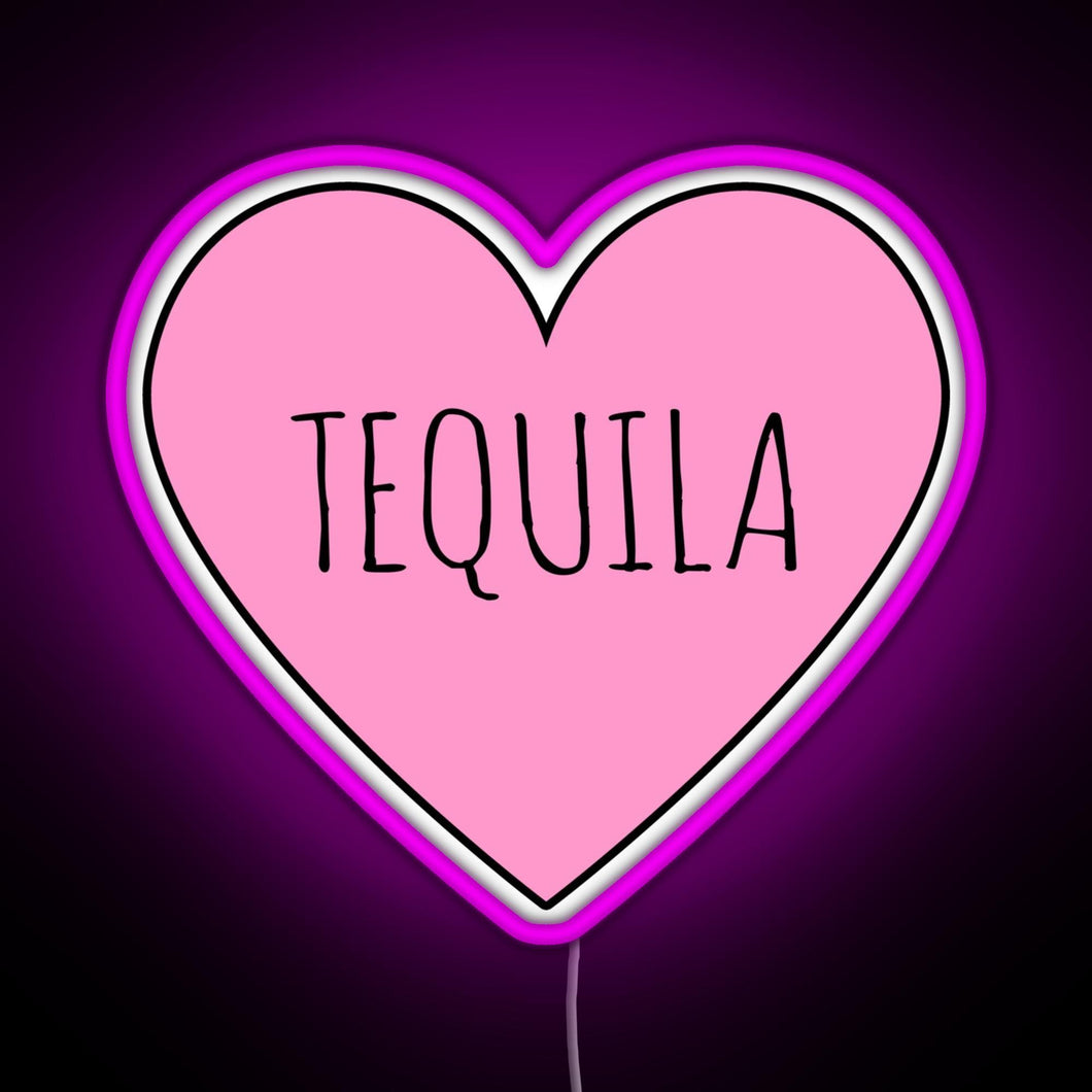 I Love Tequila RGB neon sign  pink