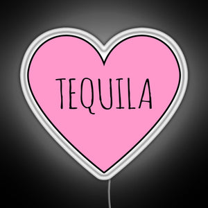 I Love Tequila RGB neon sign white 
