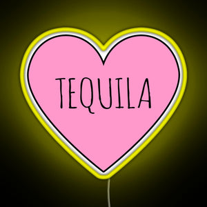 I Love Tequila RGB neon sign yellow