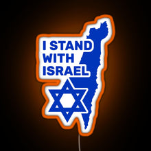 Load image into Gallery viewer, I Stand With Israel Show Your Support For Israel RGB neon sign orange