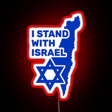 Load image into Gallery viewer, I Stand With Israel Show Your Support For Israel RGB neon sign red