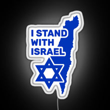 Load image into Gallery viewer, I Stand With Israel Show Your Support For Israel RGB neon sign white 