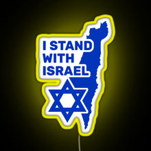 Load image into Gallery viewer, I Stand With Israel Show Your Support For Israel RGB neon sign yellow