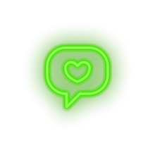 Load image into Gallery viewer, green i_love_you led bubble heart I love you love relationship romance valentine day neon factory