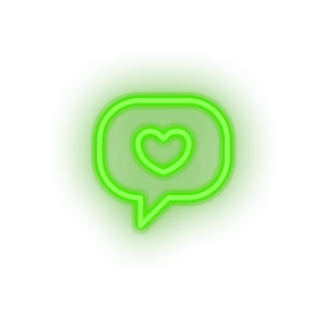 green i_love_you led bubble heart I love you love relationship romance valentine day neon factory