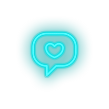 Load image into Gallery viewer, ice_blue i_love_you led bubble heart I love you love relationship romance valentine day neon factory