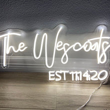 Load image into Gallery viewer, customized name wedding neon light