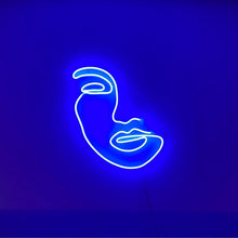 Load image into Gallery viewer, Woman face neon sign