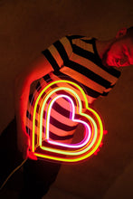 Load image into Gallery viewer, heart shaped neon sign