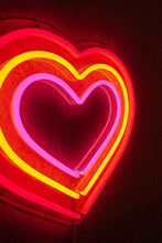 Load image into Gallery viewer, triple heart neon sign