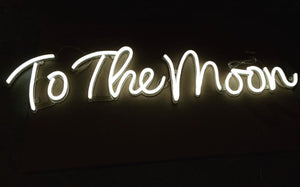 To The Moon Neon Sign Light Home Decor Wedding Custom